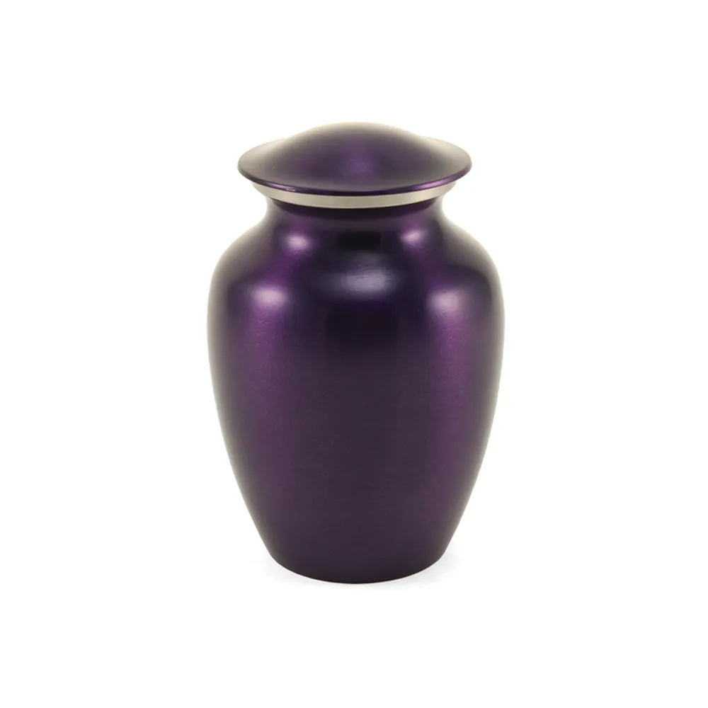 Luxurious Violet Cremation Urn in Small