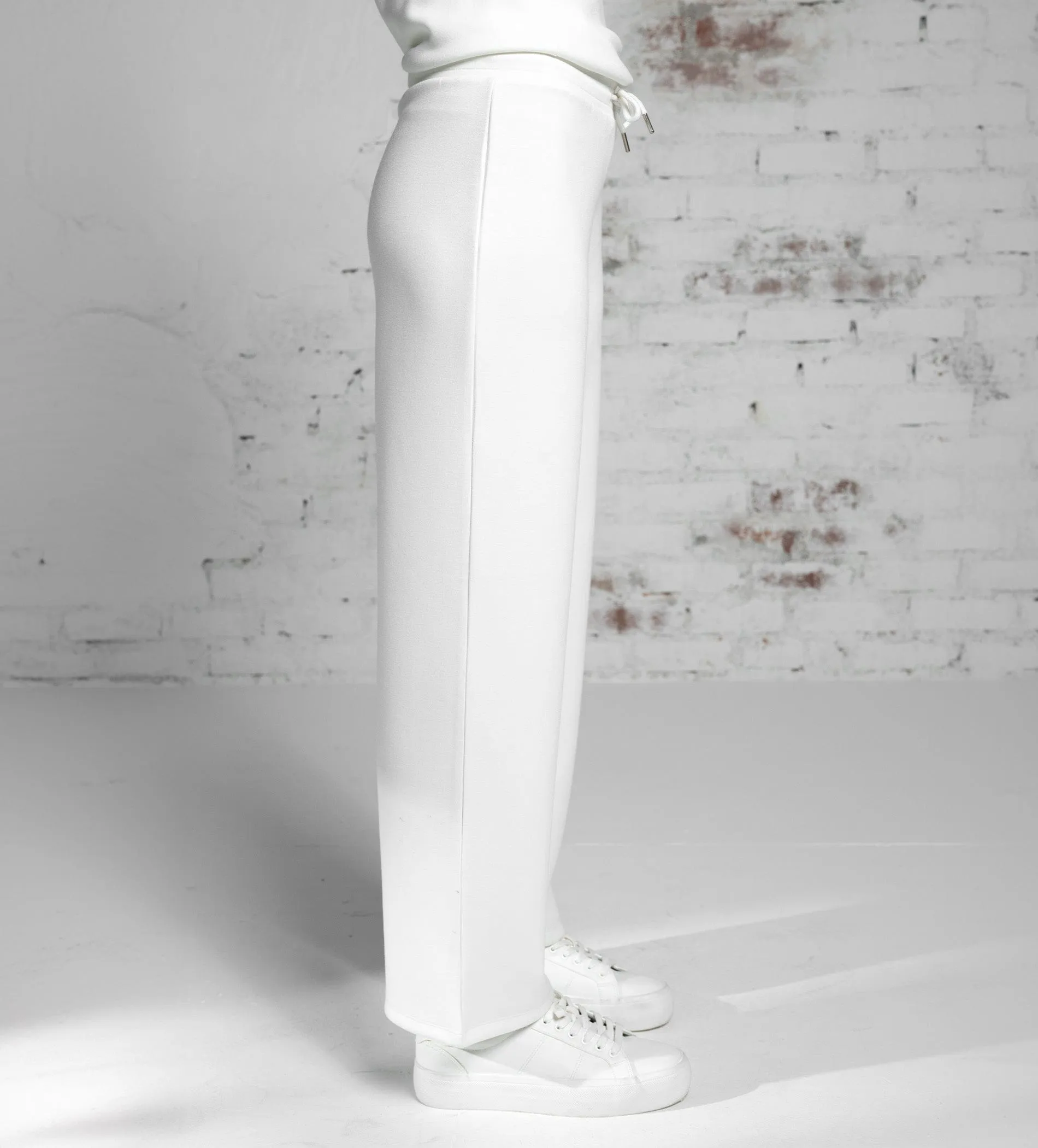 Luxurious white Scuba Trackpant