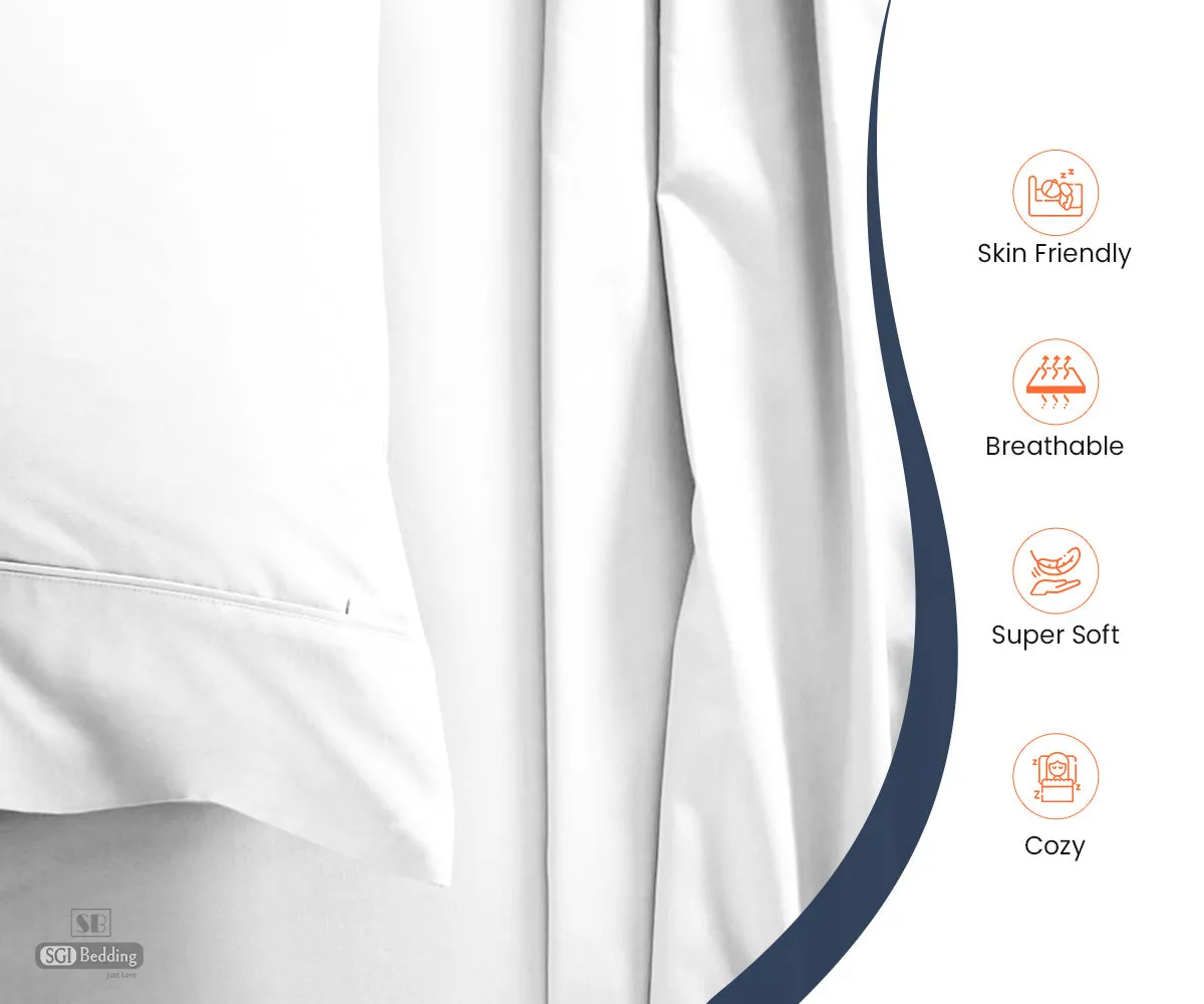 Luxurious White Split Head Sheet Set 600TC