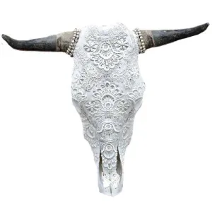 McQUEEN LACE Cow Skull