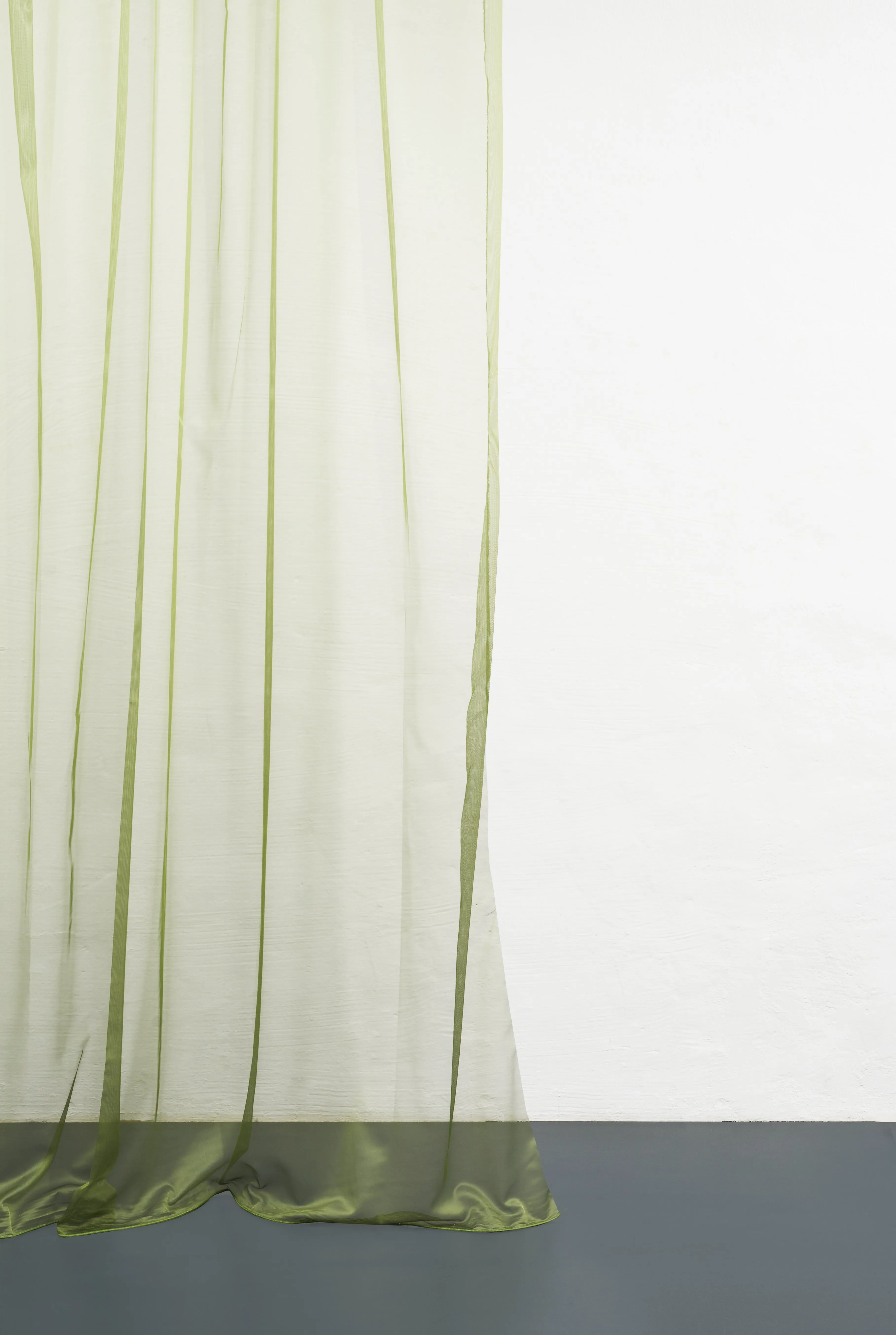 Metallic Sheer Curtains "Glamorous" in Green Color