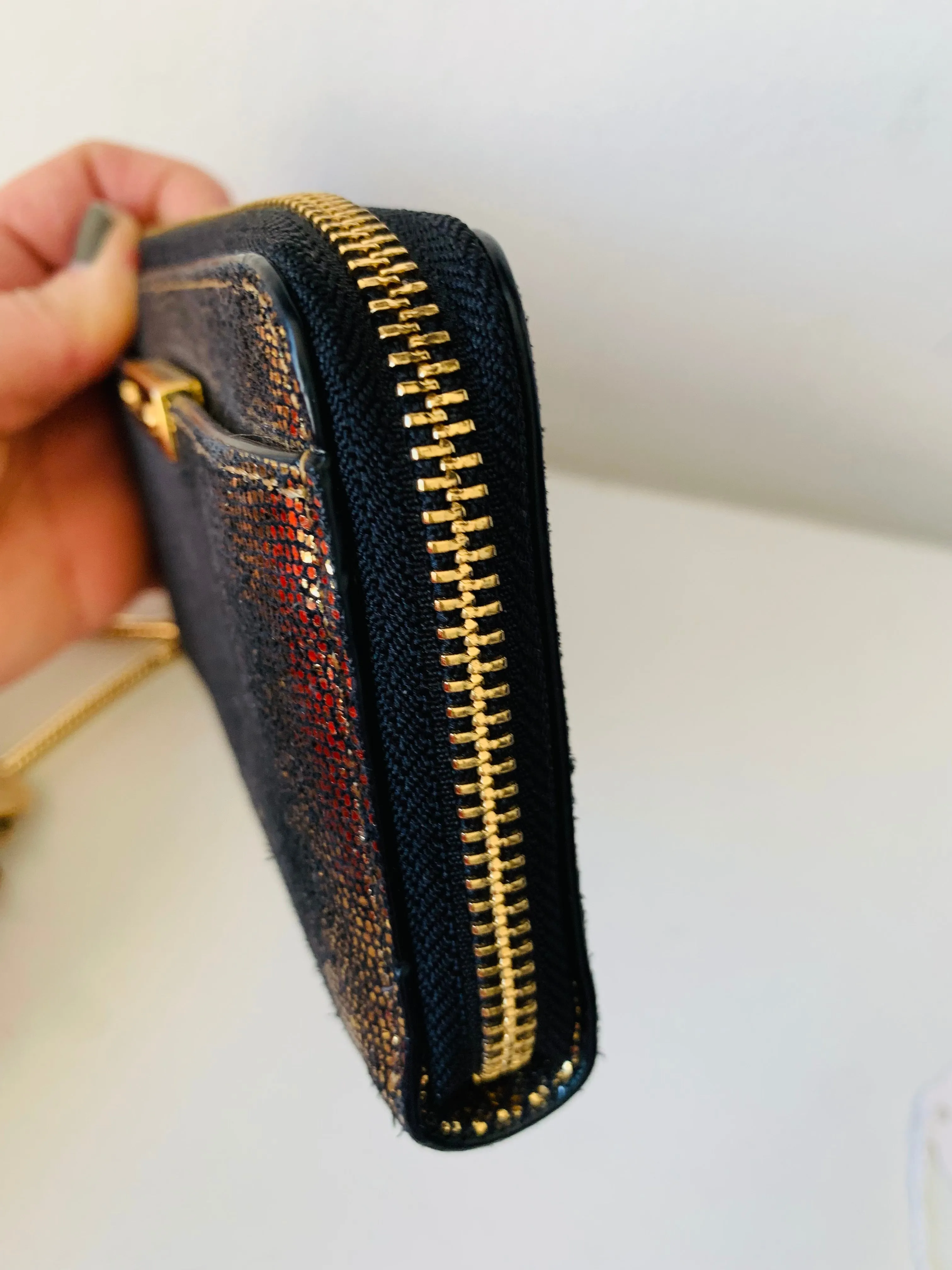 Milly Gold Metallic Wristlet/Wallet