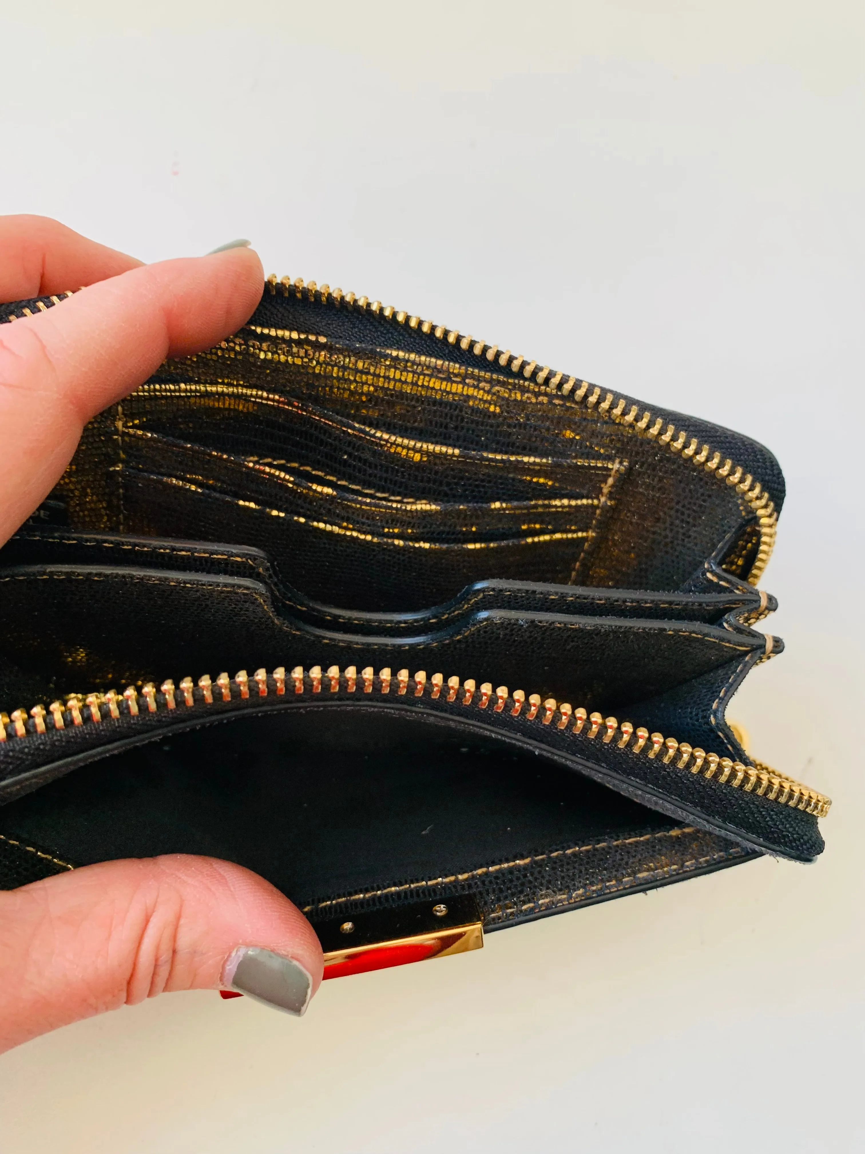 Milly Gold Metallic Wristlet/Wallet