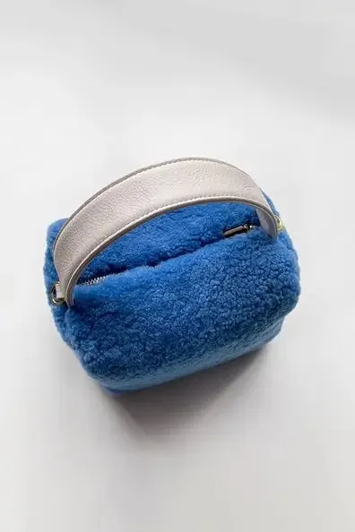 Mini Shearling Top Handle Handbag