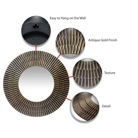 Moreno Round Wall Mirror - 22W x 22H in.