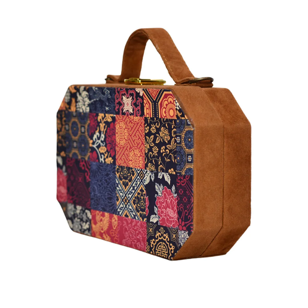 Mosaic Tiles Print Clutch