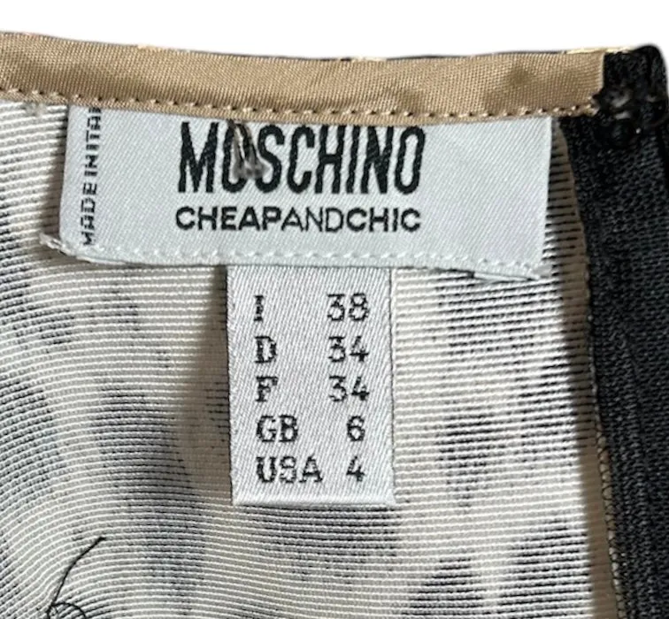 Moschino Cheap & Chic Leopard Print Dress with Embroidered Florals