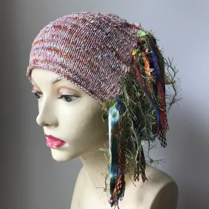 Natural Tone Tweed Funky Chic Hat, (FH33)