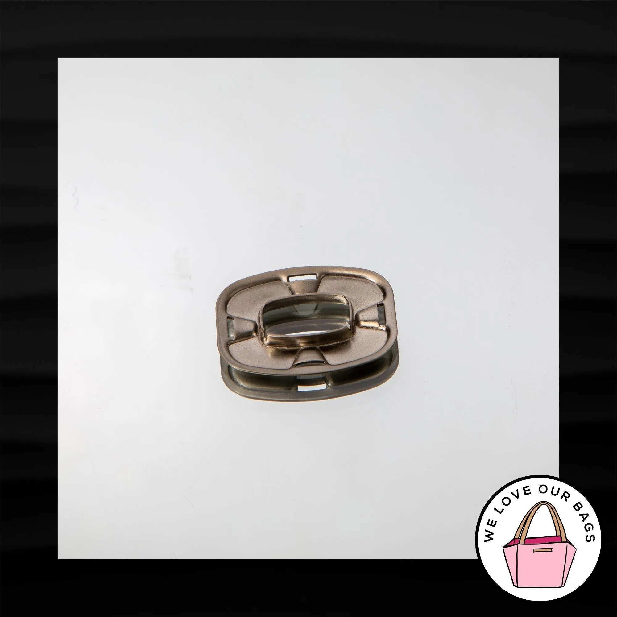 NEW COACH TURNLOCK SILVER NICKEL PLATE REPLACEMENT HARDWARE WALLET BAG PURSE