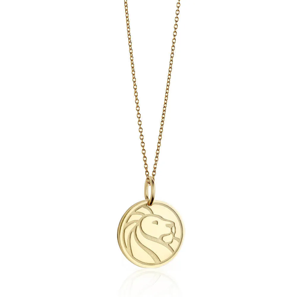 New York Public Library Tag Charm Gold
