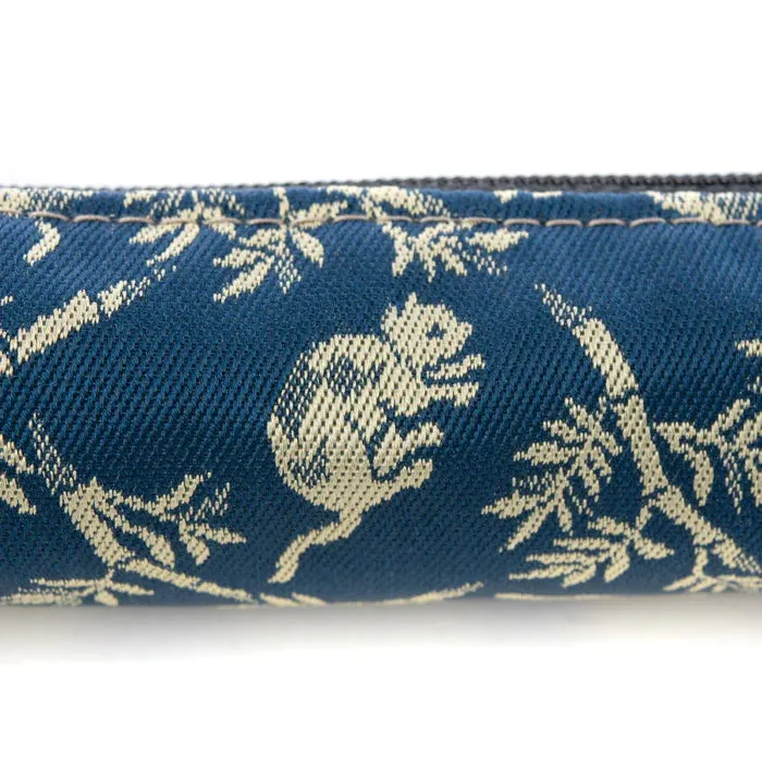 Nishijin-ori Pencil Case - Bamboo Groves and Cats / Navy - ,  Made in Kyoto, Japan,  Japanese traditional craft pen case