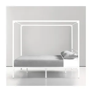 Noble Canopy Queen Bed Frame White