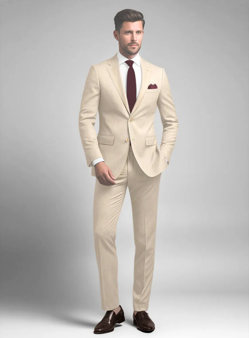 Noble Cream Wool Silk Linen Suit