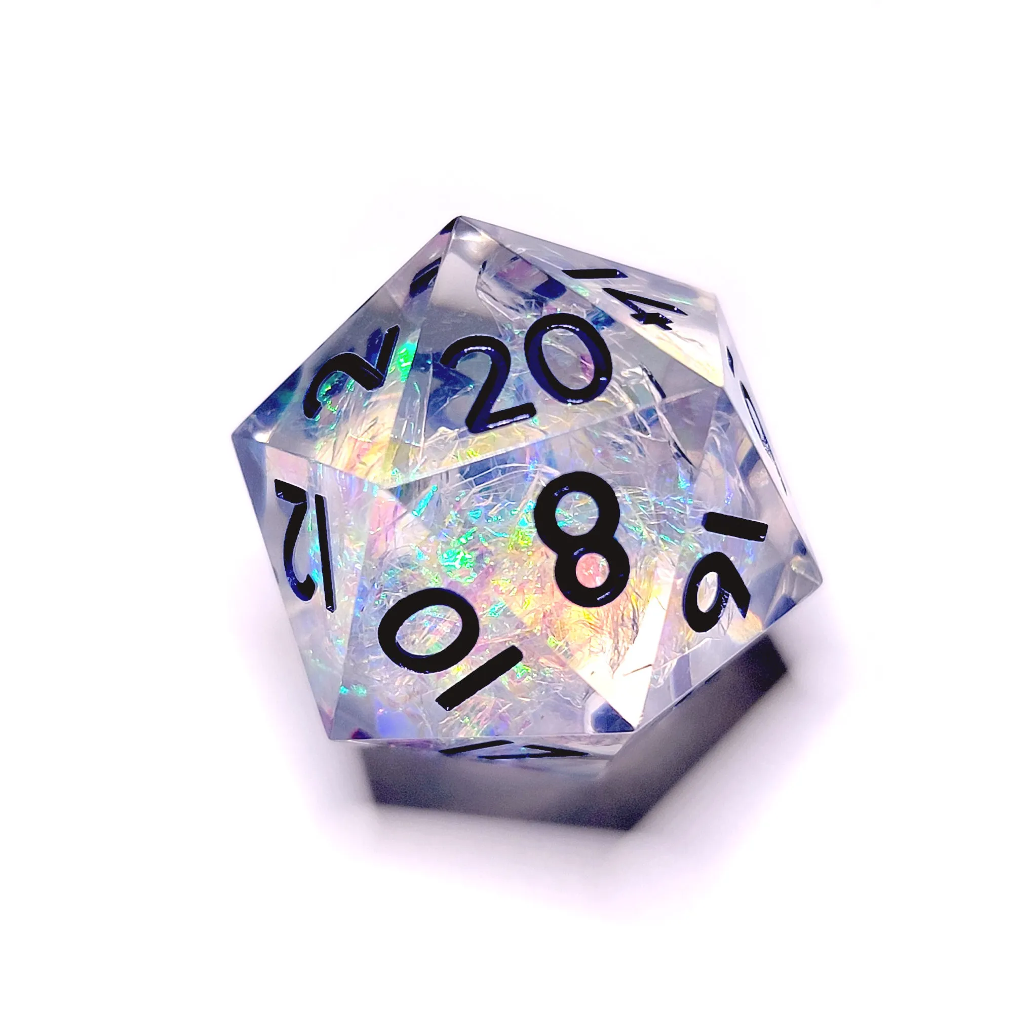 Noble Crystal Sharp Edge Resin 7pc Dice Set