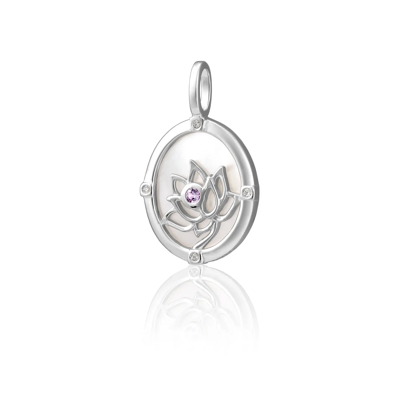 Noble Lotus Charm - Silver