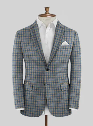 Noble Raquel Blue Wool Silk Linen Jacket