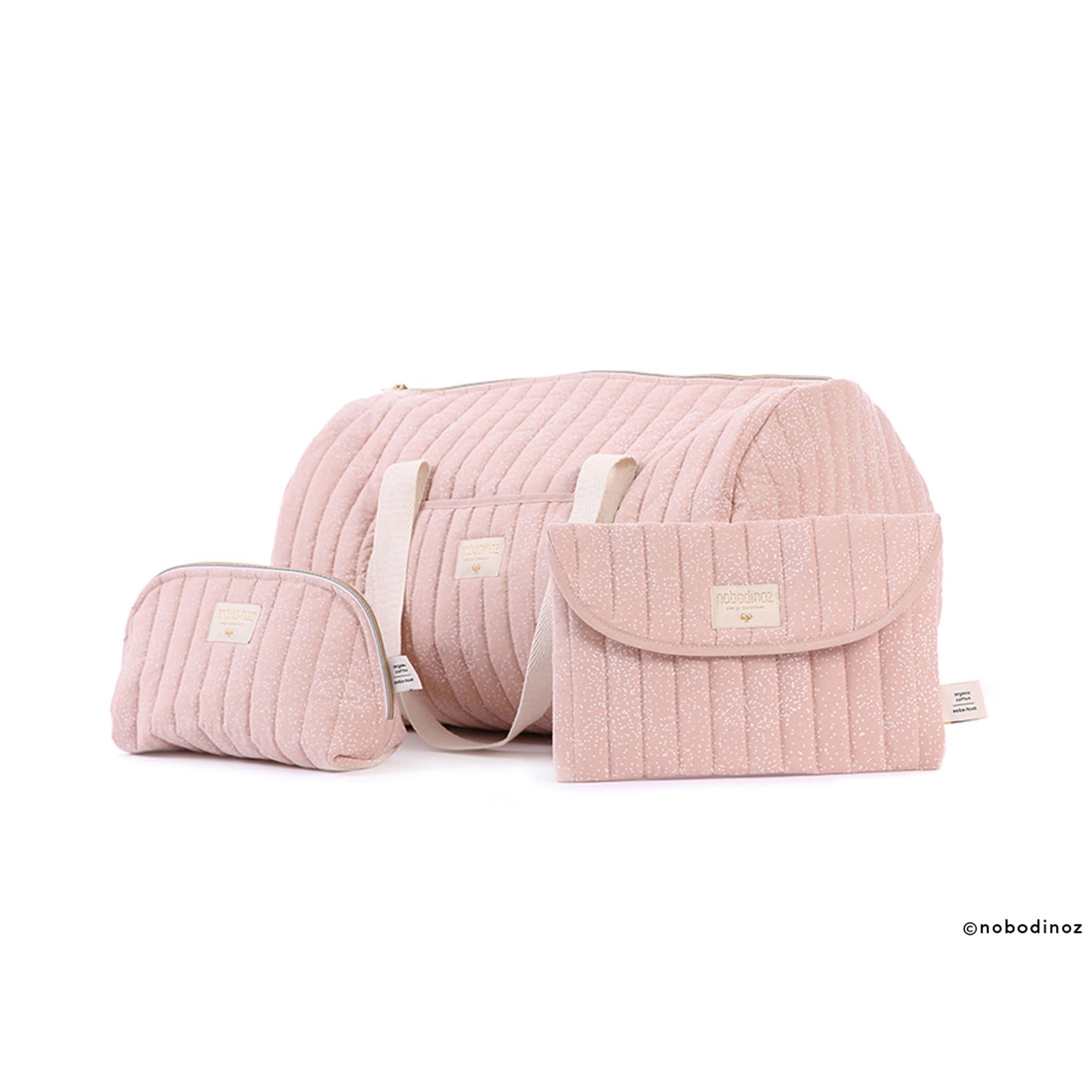nobodinoz Holiday Vanity Case White Bubble/ Misty Pink