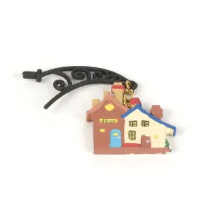 North Pole building Works Hanging Sign