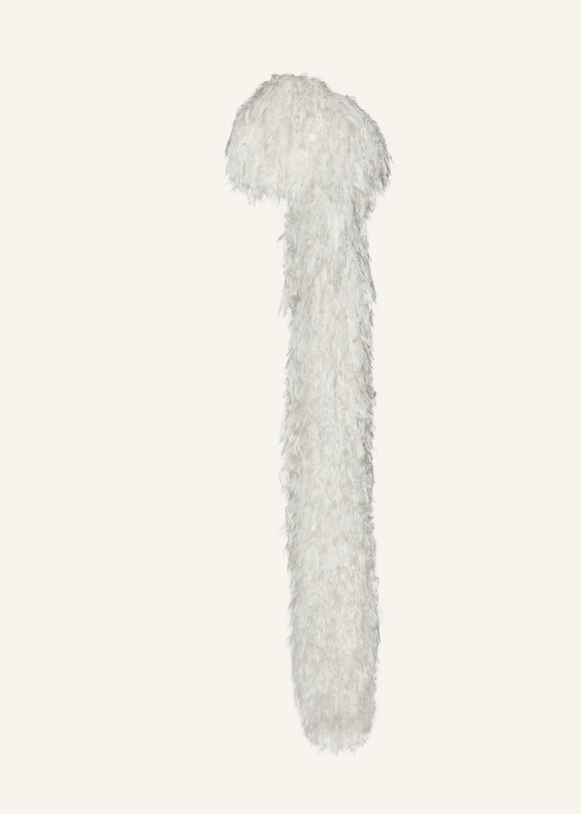 Ostrich feather boa in cream