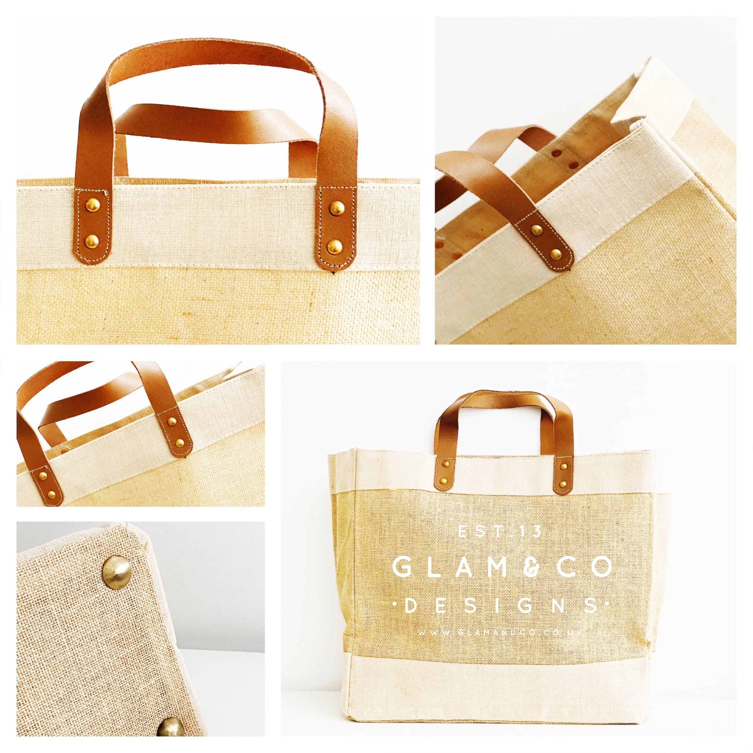 Personalised Jute Tote Bag - Custom name and place