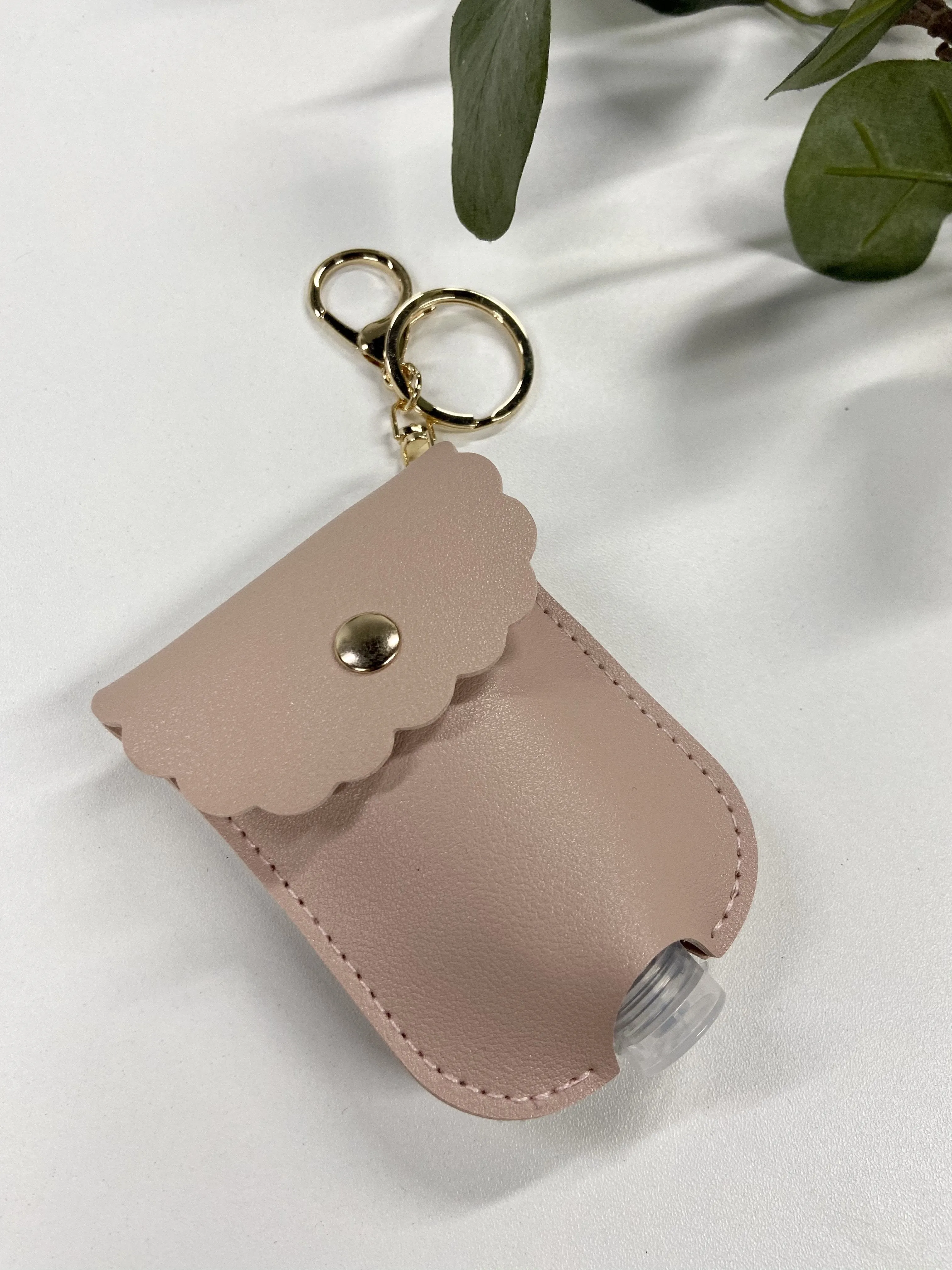Pink Hand Sanitiser Case Keyring
