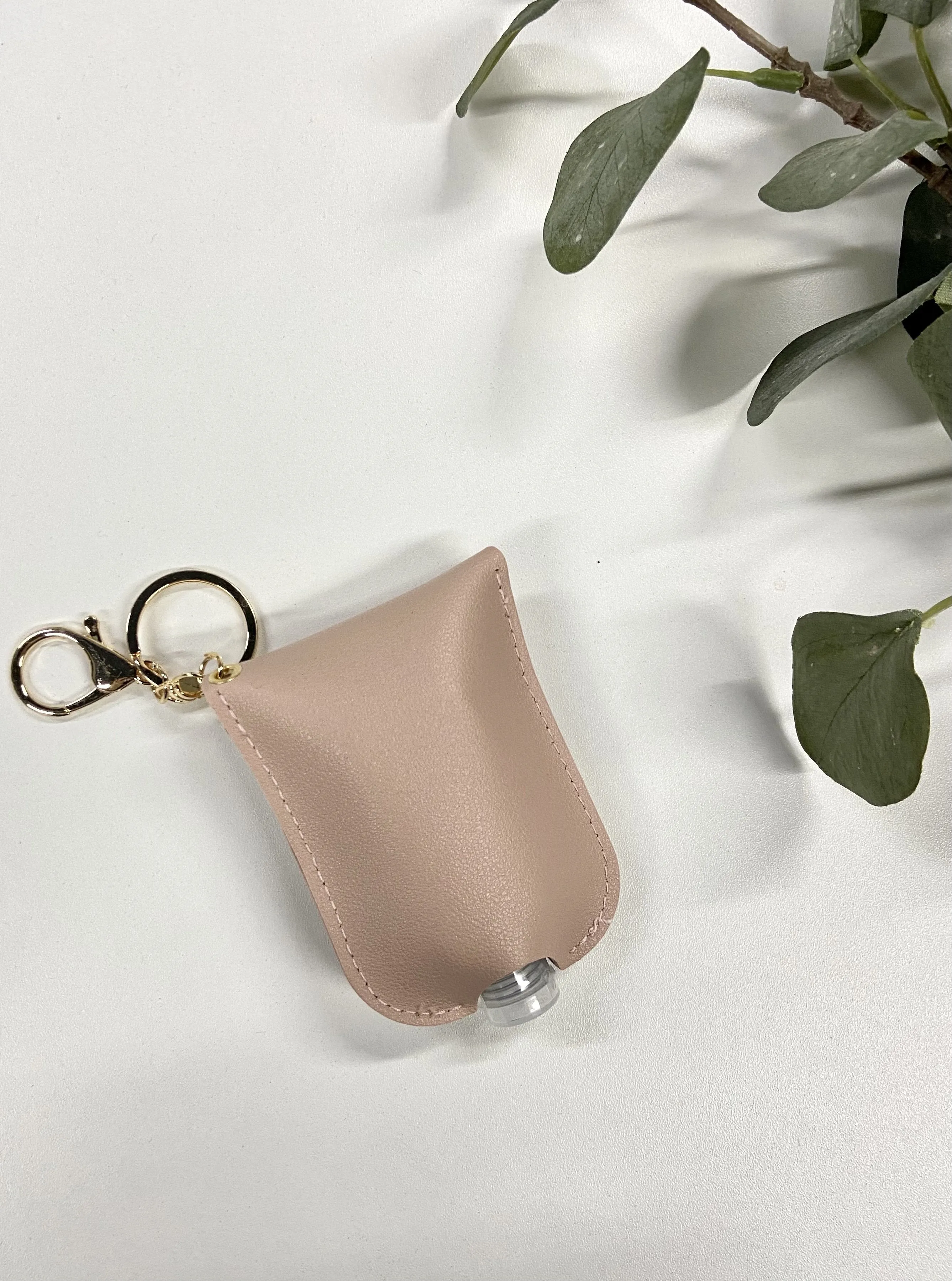 Pink Hand Sanitiser Case Keyring