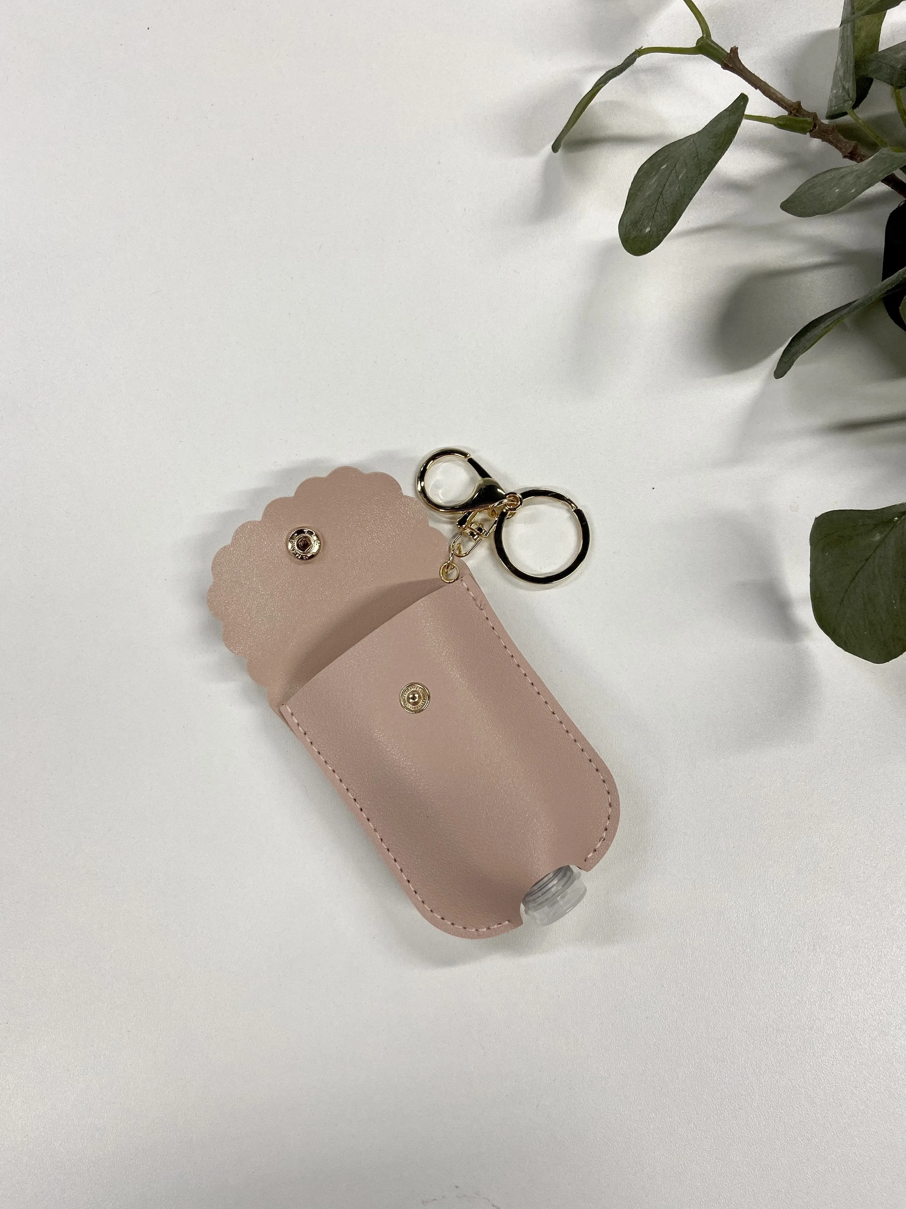 Pink Hand Sanitiser Case Keyring