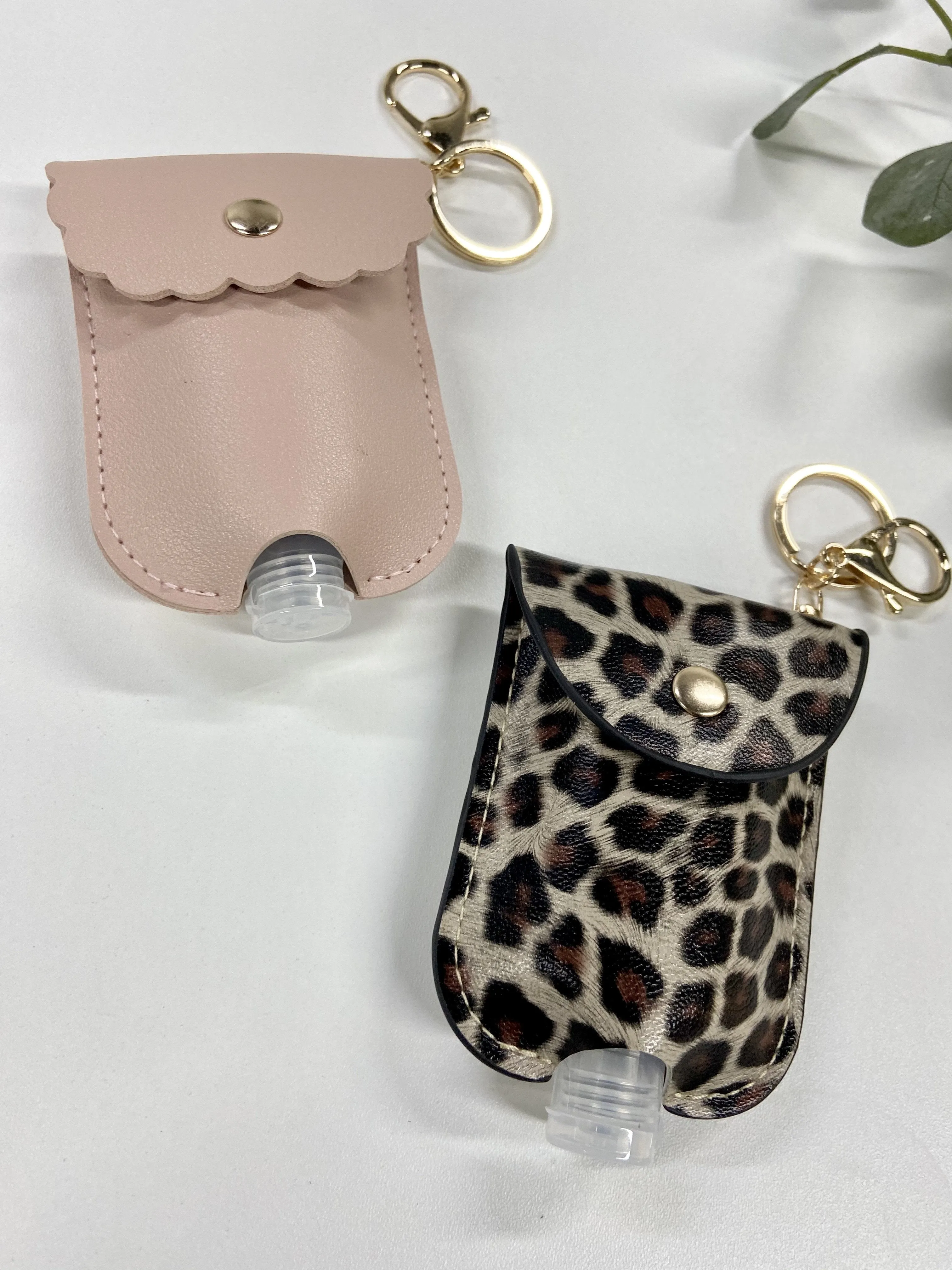 Pink Hand Sanitiser Case Keyring