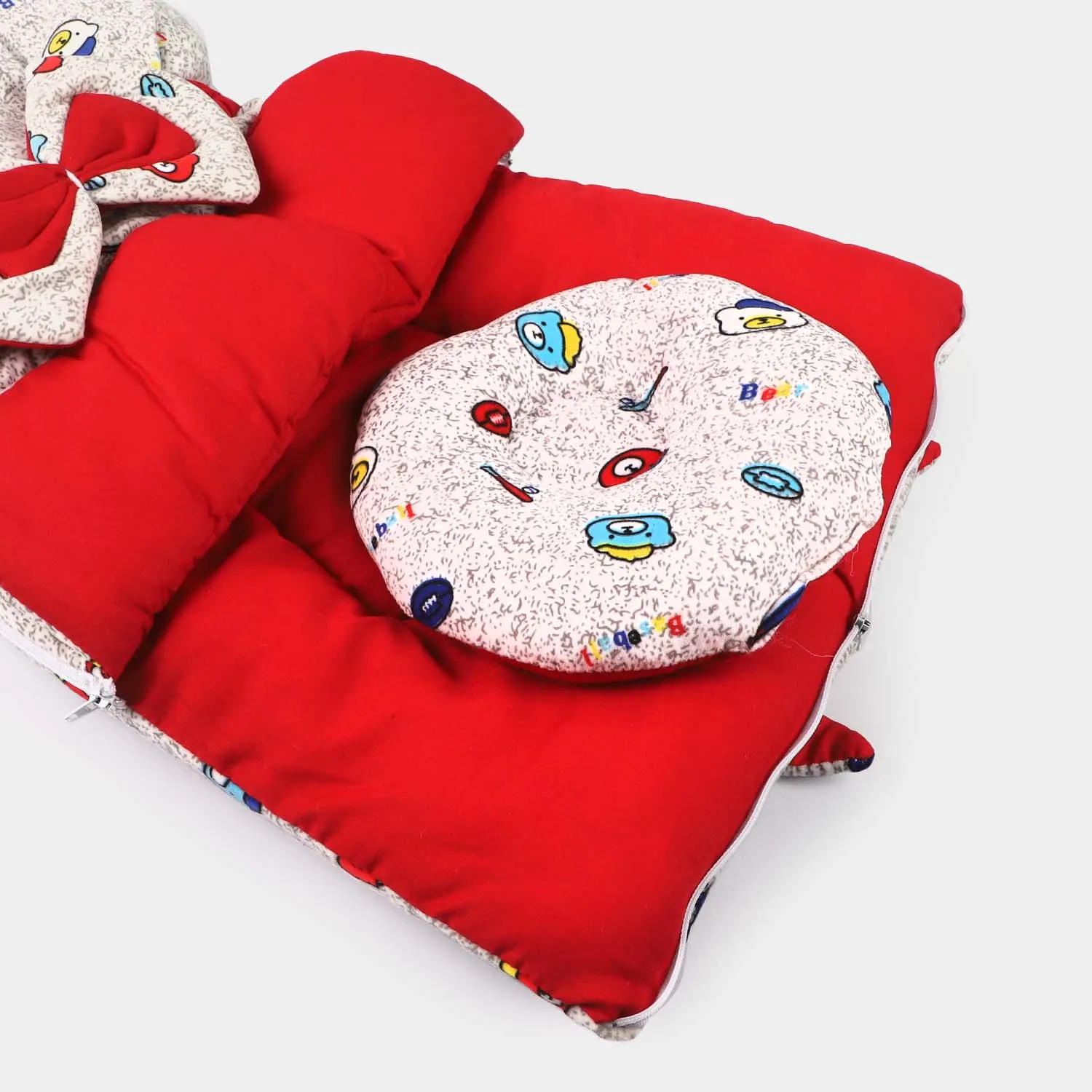 Printed Velvet Carry Nest Bow Belt | Red