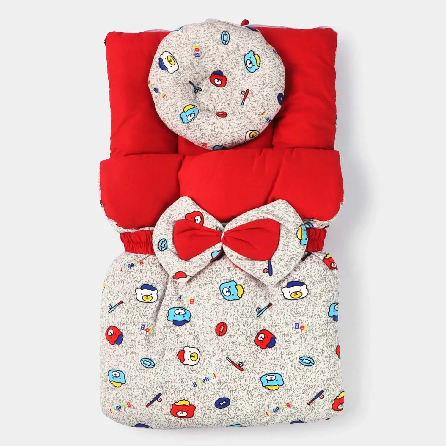 Printed Velvet Carry Nest Bow Belt | Red