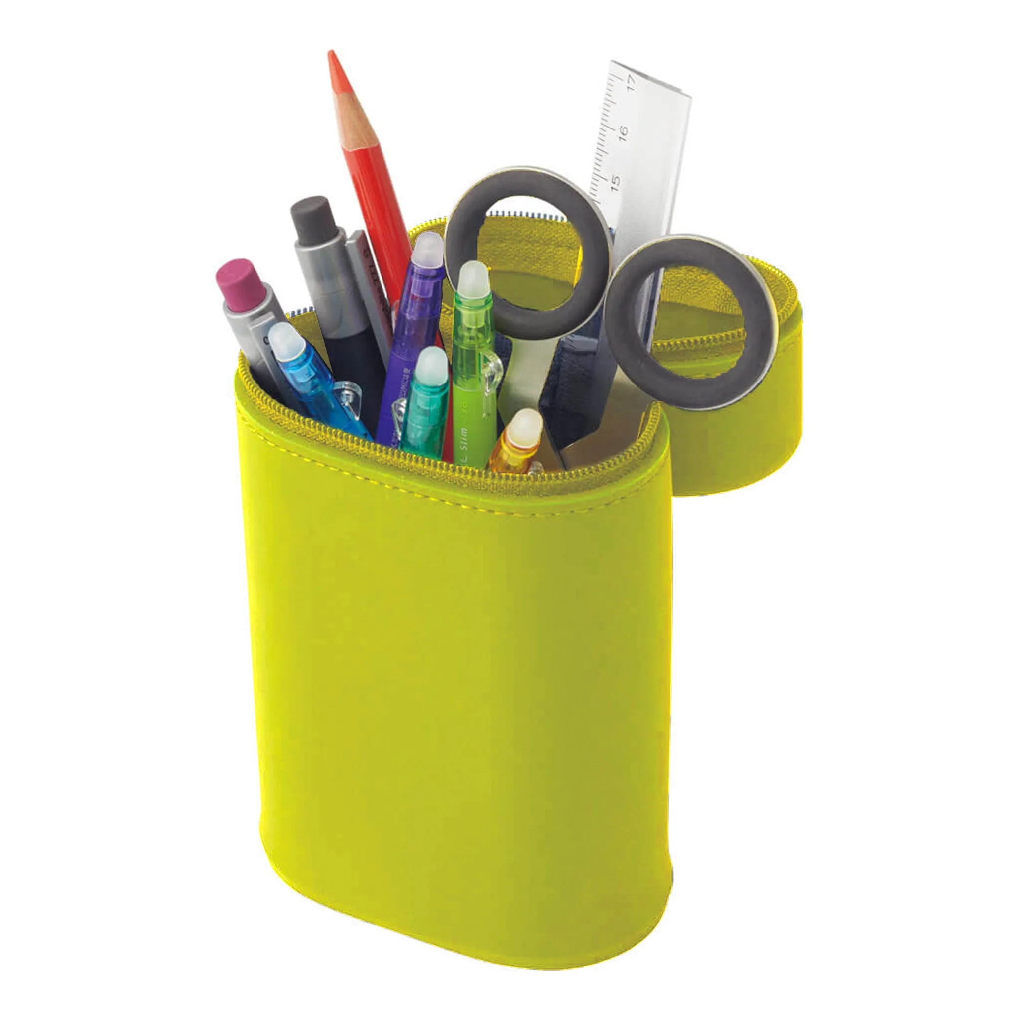 PuniLabo Silicone Standup Pencil Case - Yellow Green