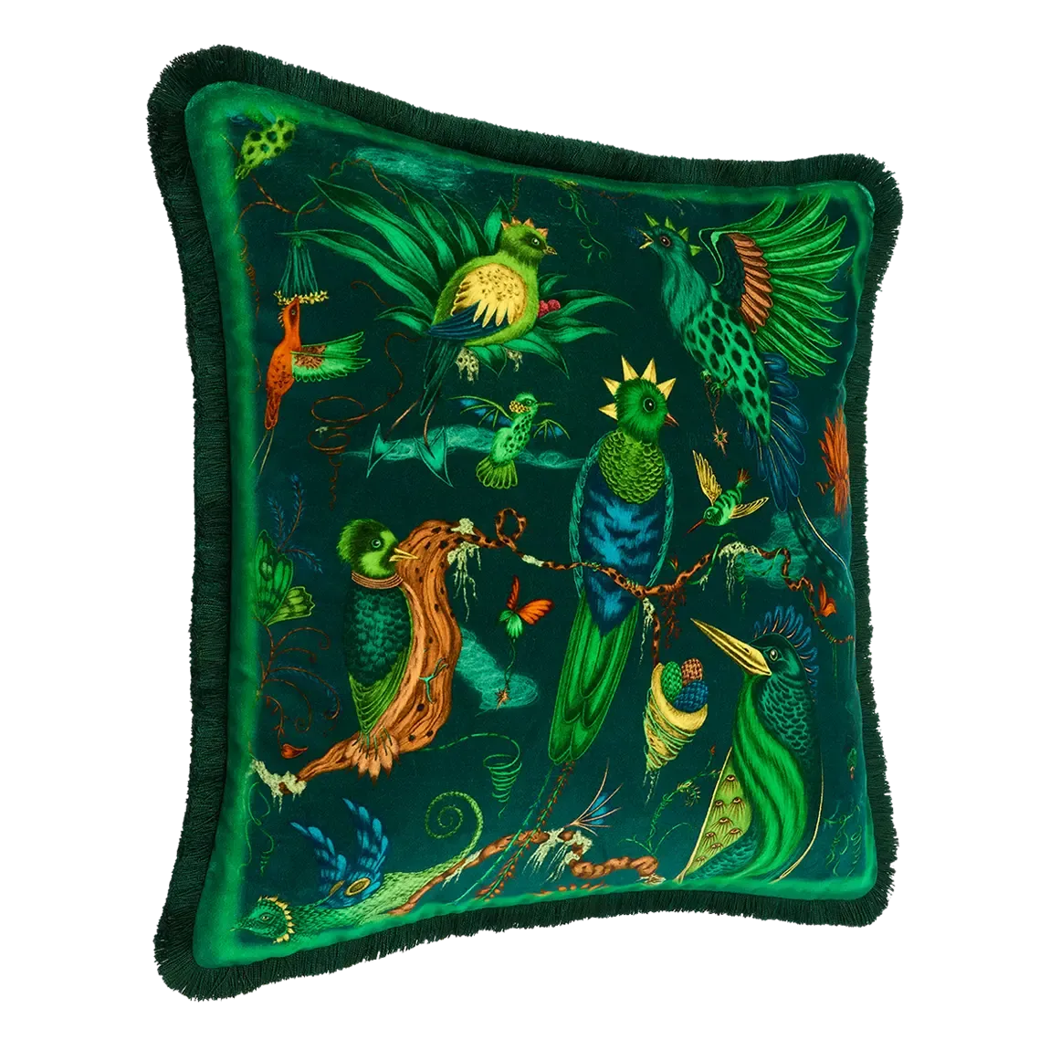 Quetzal Luxury Velvet Cushion
