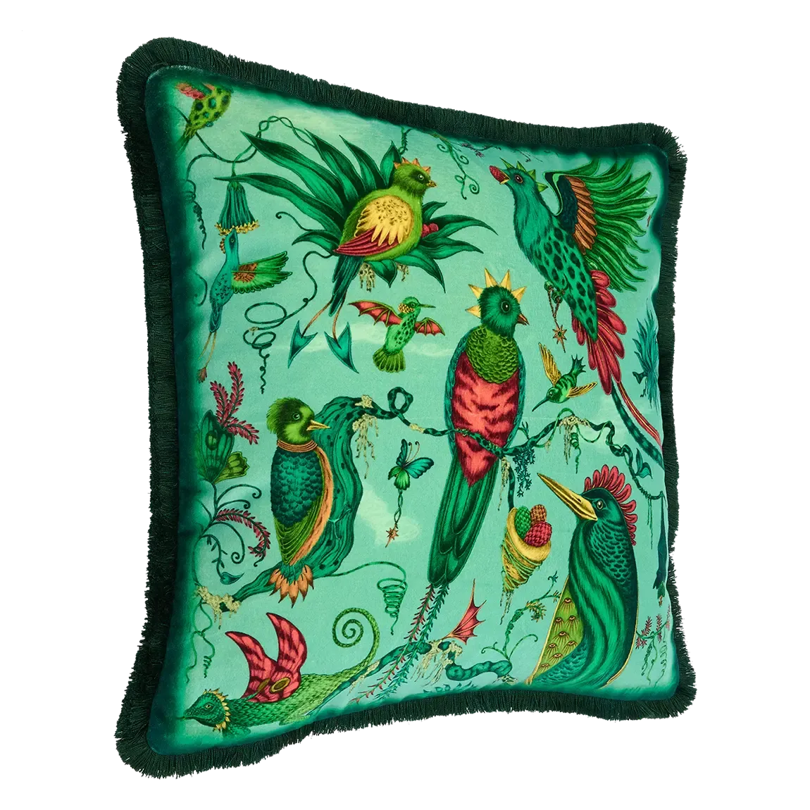 Quetzal Luxury Velvet Cushion