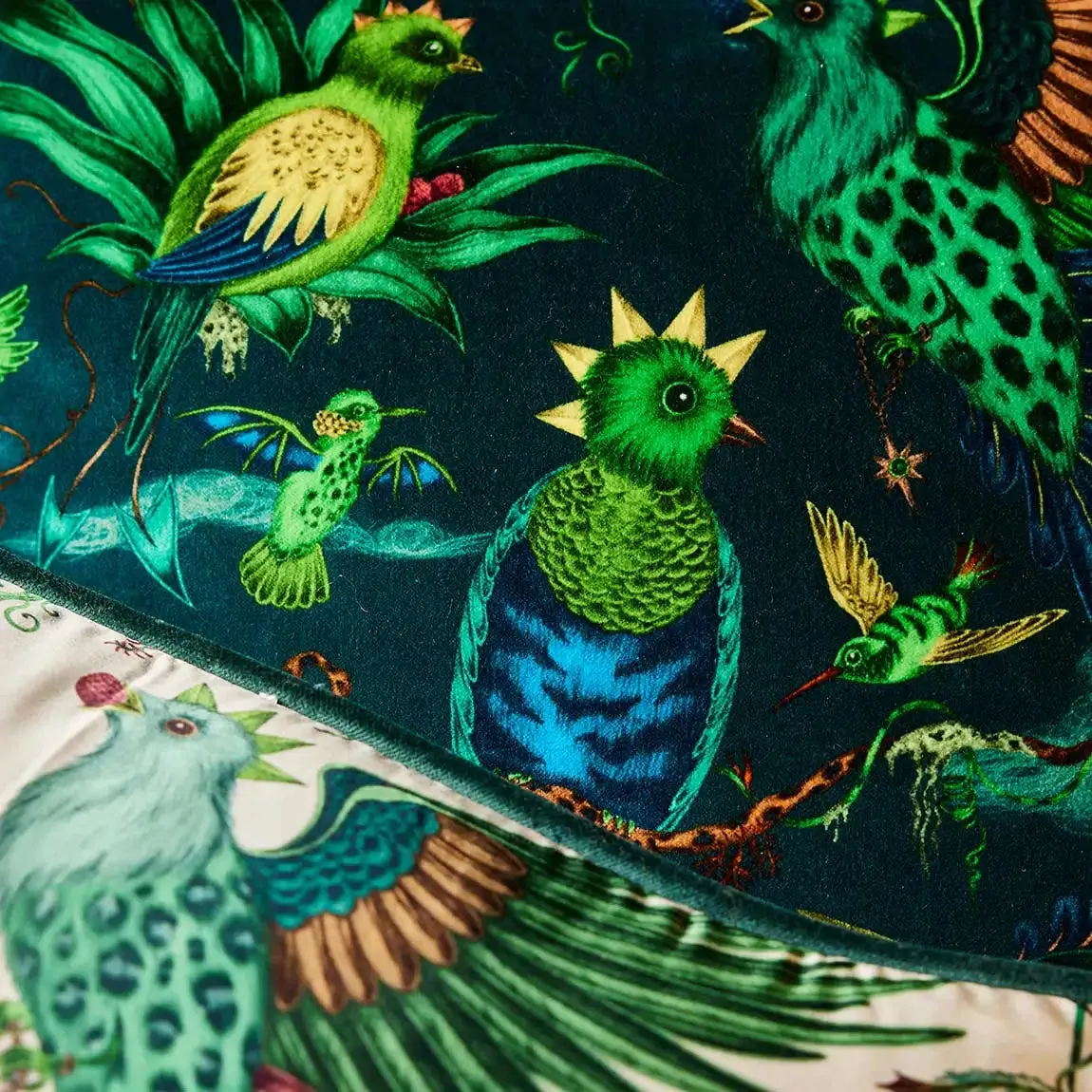 Quetzal Luxury Velvet Cushion
