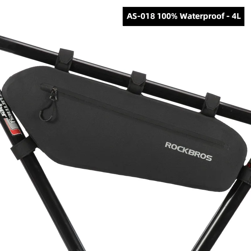 Rainproof Bike Bag Large Capacity MTB Road Frame Bag Triangle Pouch Waterproof Caulking