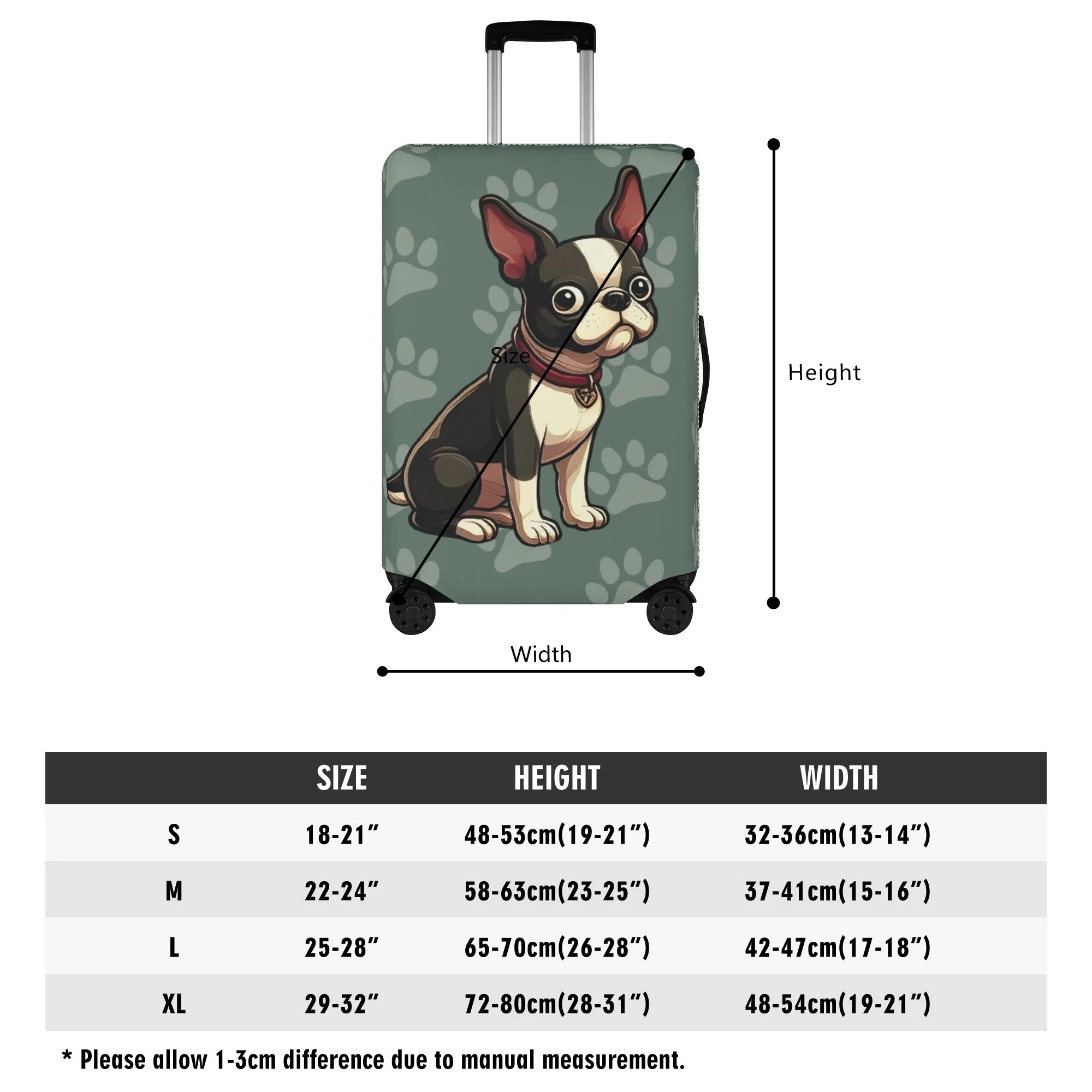 Riley  - Luggage Cover for Boston Terrier lovers