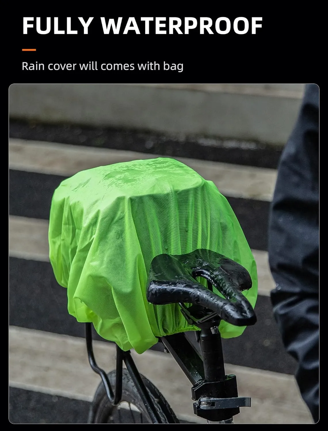 ROCKBROS Hard Shell Bike Rack Bag Waterproof 9L Capacity with Shoulder Strap