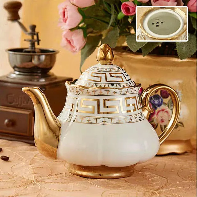 Royal British Teapot and Cup Set Made From Premium Porcelain Perfect For Easter Gift