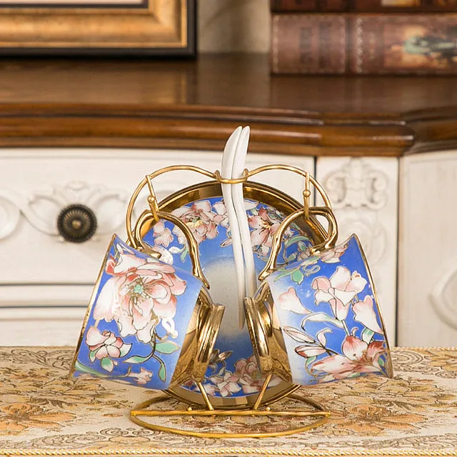 Royal British Teapot and Cup Set Made From Premium Porcelain Perfect For Easter Gift