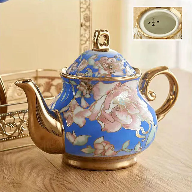 Royal British Teapot and Cup Set Made From Premium Porcelain Perfect For Easter Gift