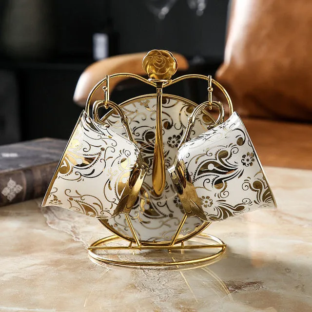 Royal British Teapot and Cup Set Made From Premium Porcelain Perfect For Easter Gift