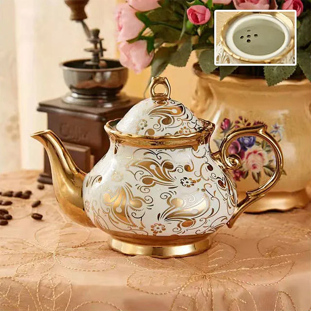 Royal British Teapot and Cup Set Made From Premium Porcelain Perfect For Easter Gift