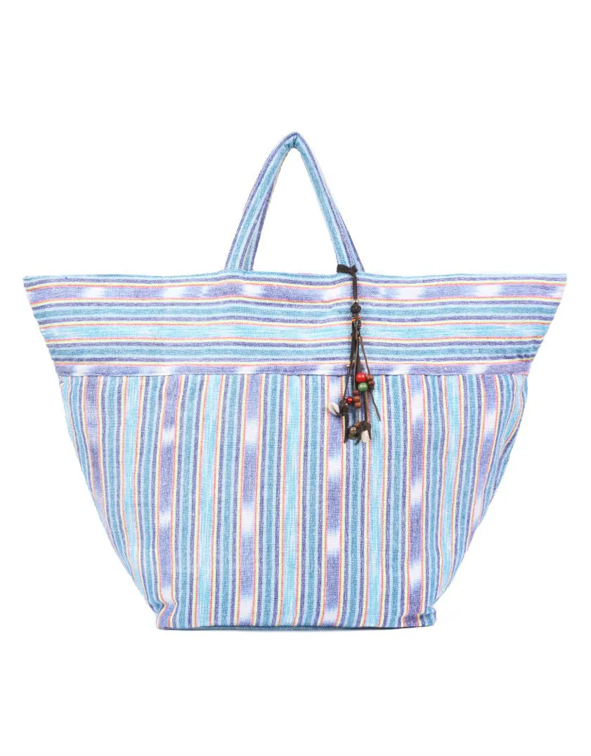 Samui Stripe Beach Bag in Blue