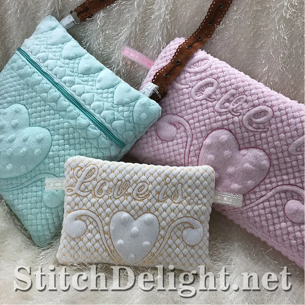 SDS1508 ITH Quilted Zipper Bags 3