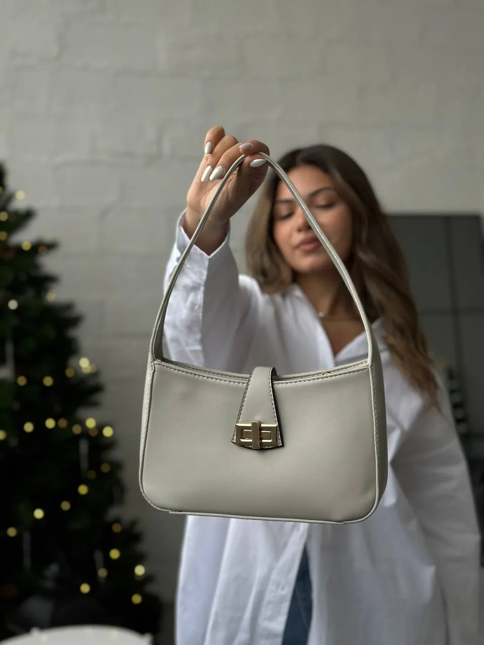Shoulder baguette bag
