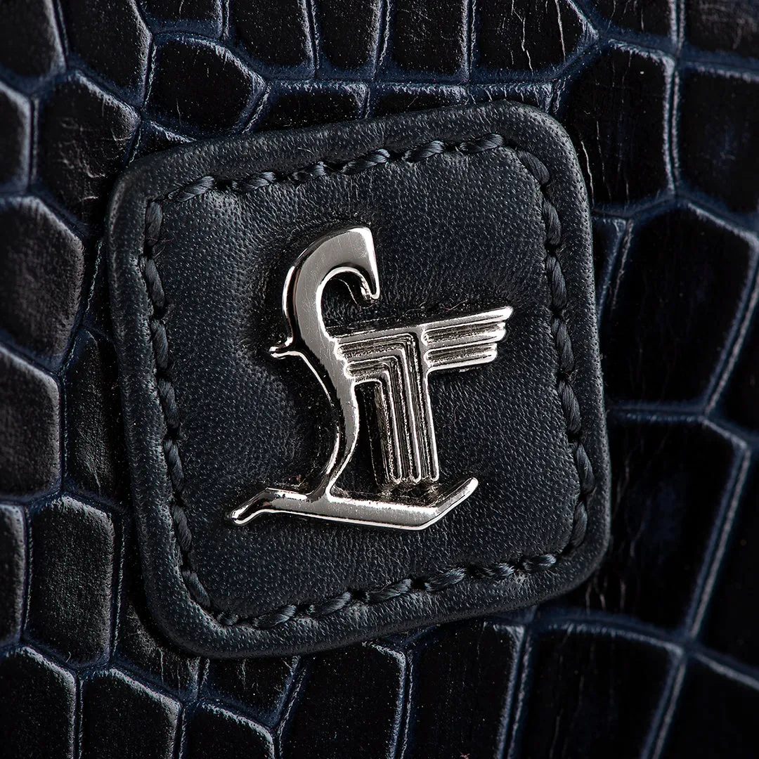 Signature Folio Bag III | Leather Laptop Bag | Office Bag for Men | Color: Blue