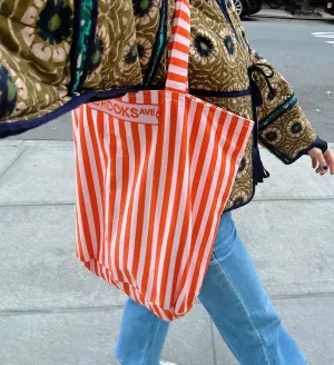 Signature Striped Tote Bag