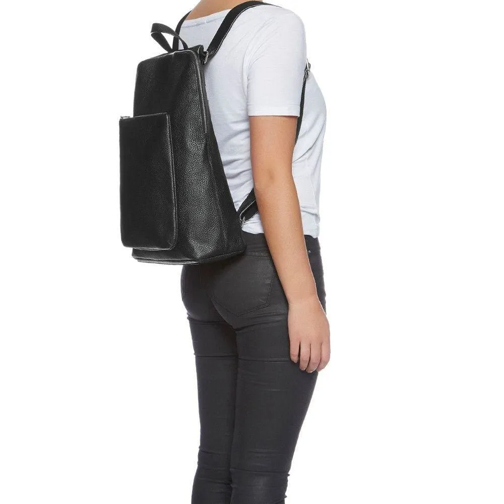 Singing in The Rain Shoulder/Backpack Bag Black Nappa Leather by Mary and Marie