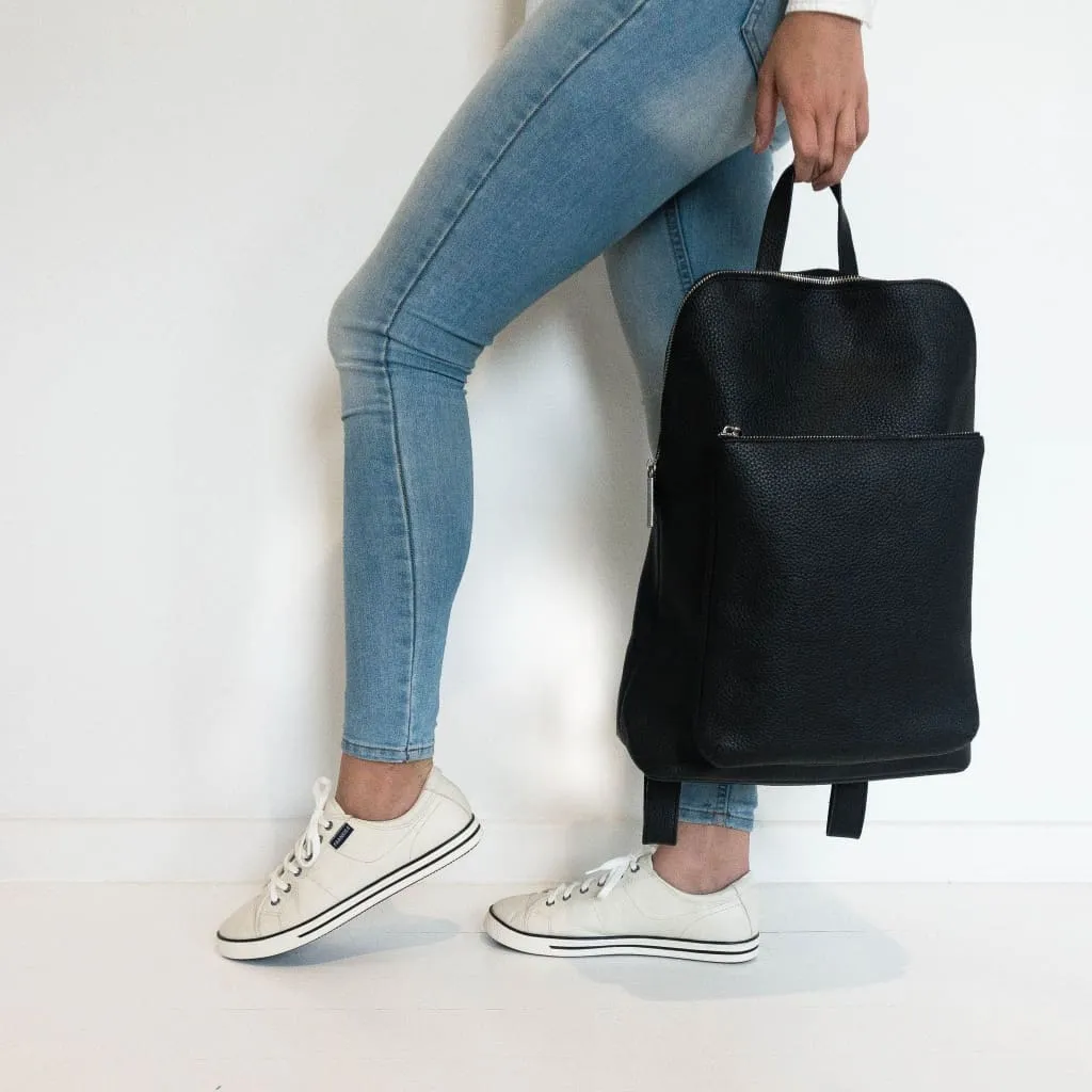 Singing in The Rain Shoulder/Backpack Bag Black Nappa Leather by Mary and Marie