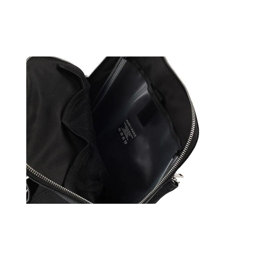 Singing in The Rain Shoulder/Backpack Bag Black Nappa Leather by Mary and Marie